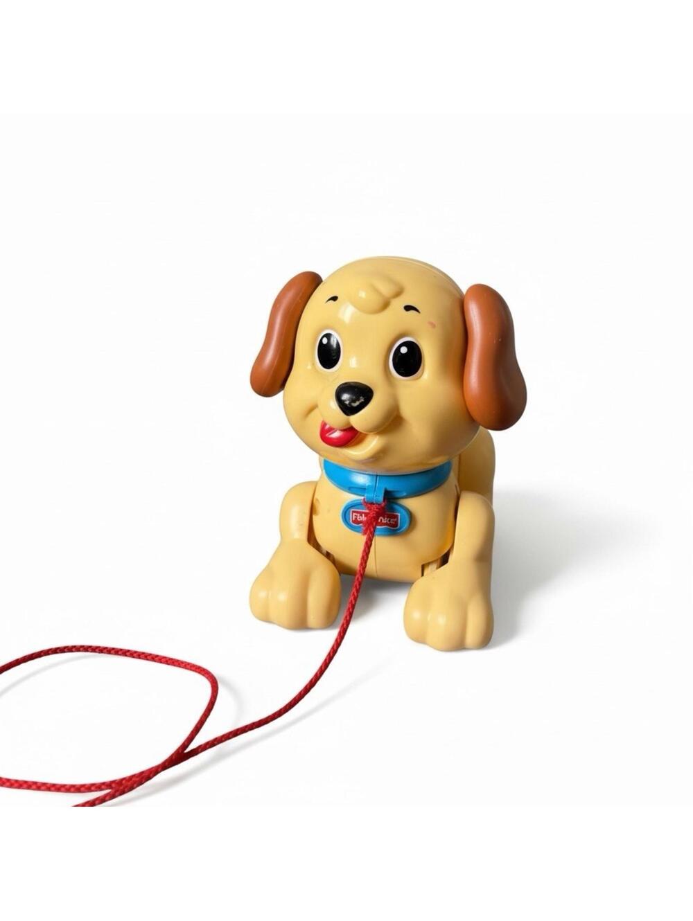 Vintage Fisher-Price Pull Along Puppy Dog Original Squeaks Kids Play Toy